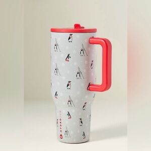 Anthropologie penguin HydroJug Red Lid Tumbler